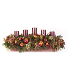 Centro de Mesa Rectangular con 5 Velas Martha Sophia